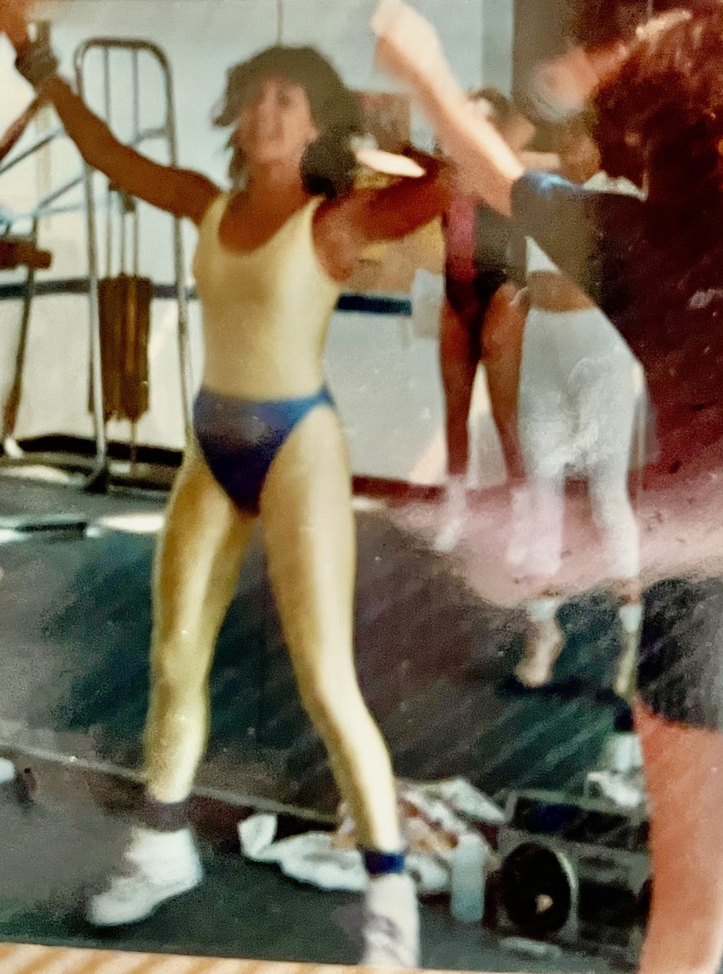 Irene Diamond teaching Aerobic class on AHC 1986 Fitness Cruises